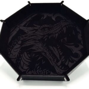 CritStones Folding Dice Tray Dragon Skin Edition Black